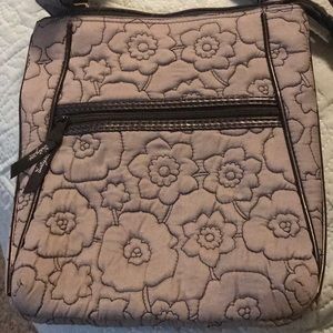 Thirty-One Gray and Black Quilted purse
